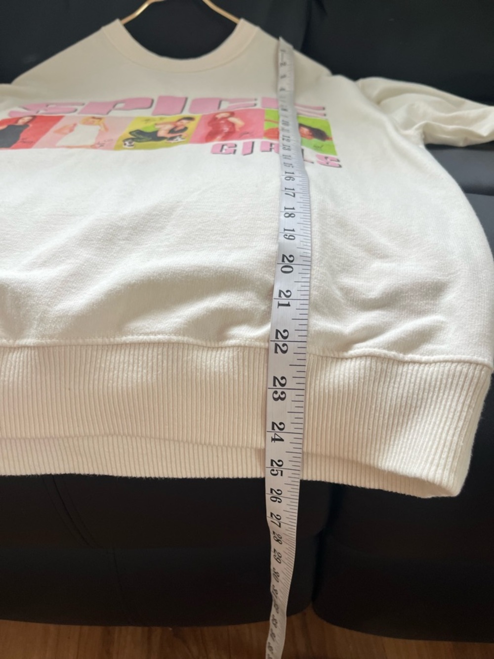 Hollister Cream & Pink retro 90s Graphic Spice Crewneck size XXS Oversize - Picture 9 of 14